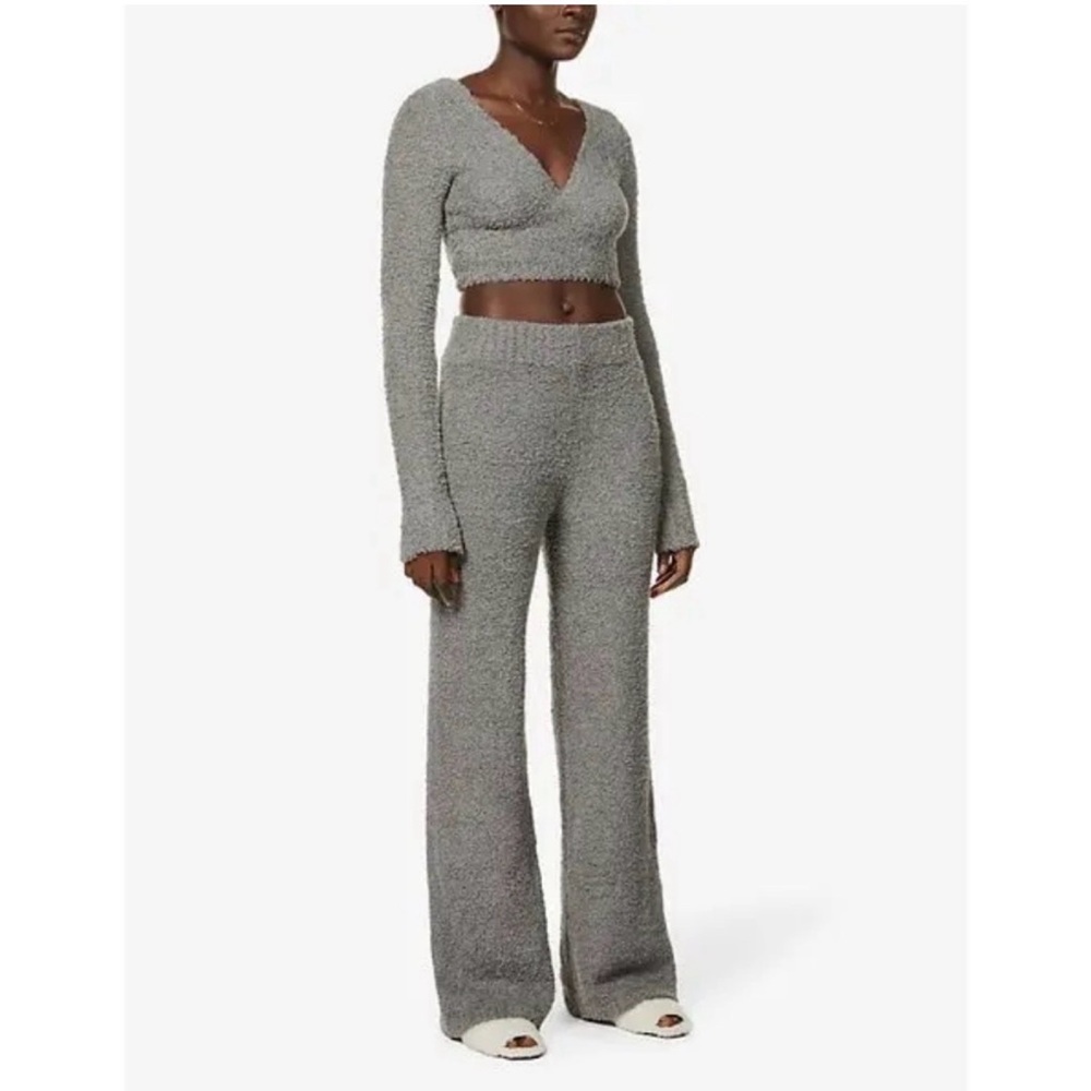 Skims Cozy wrap top in Smoke / grey - XXS/XS
